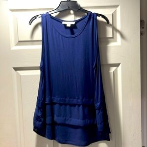 Michael Kors sleeveless top, never worn, navy blue size extra large